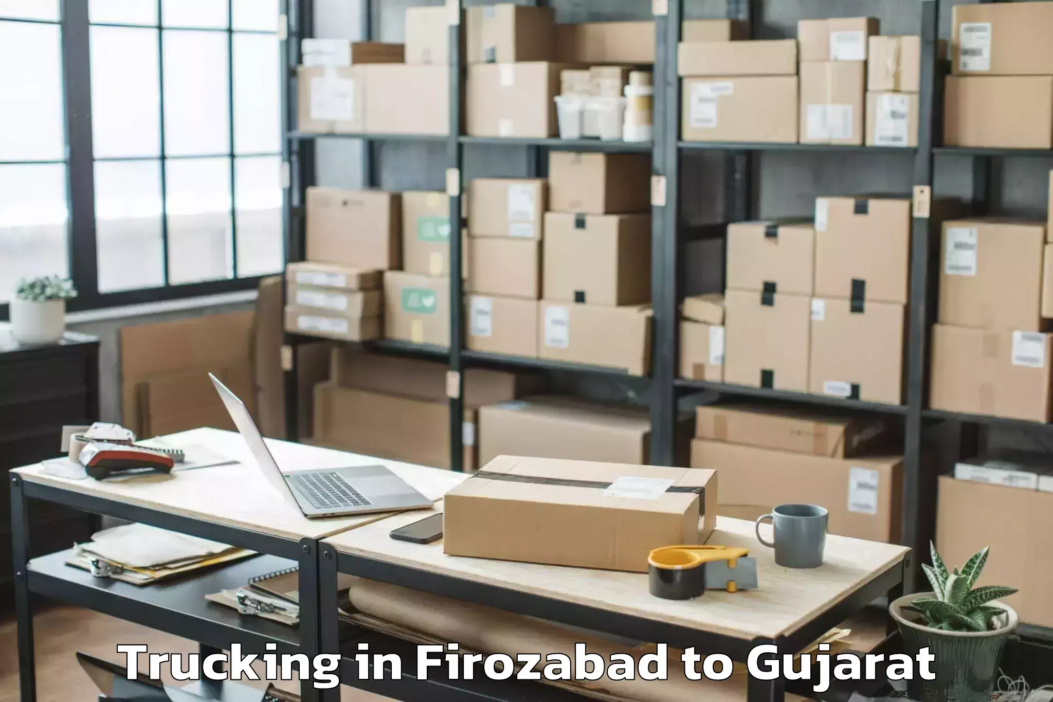 Top Firozabad to Palladium Ahmedabad Trucking Available